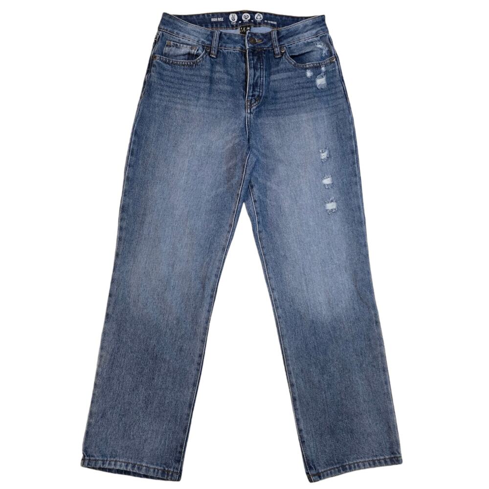 ReWash Jeans Size 5 / 27 High Rise Crop Distressed Stretch Denim Button Fly